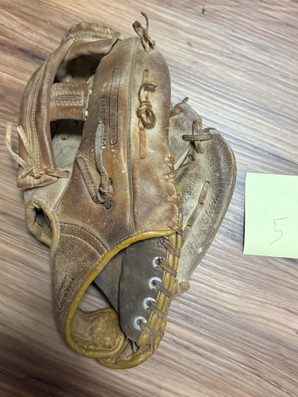 Vintage Brown Leather Baseball Glove Montgomery Ward-“Marathon Model”60-21302